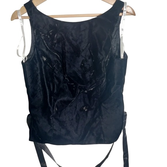 Dessy Collection Tops - Vintage Dessy Collection Black Tie Waist Tank Size 10 V Back